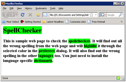 The Spell Checker example